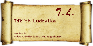 Tóth Ludovika névjegykártya